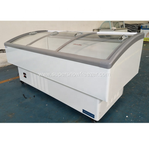 glass door freezer for supermarket and grocery store